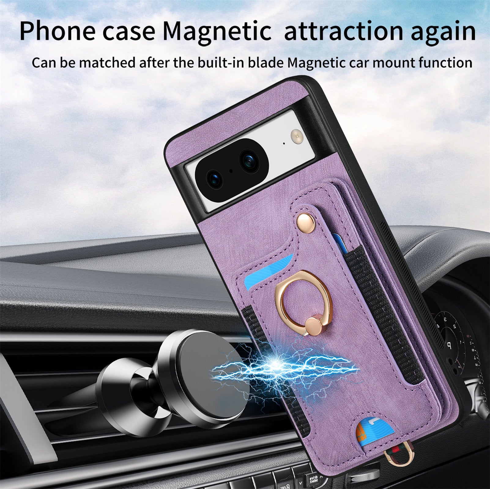 D4 For Google Pixel 8 Cell Phone Case Leather+TPU Back Cover with RFID Blocking Card Holder D4 For Google Pixel 8 Cell Phone Case Leather+TPU Back Cover with RFID Blocking Card Holder